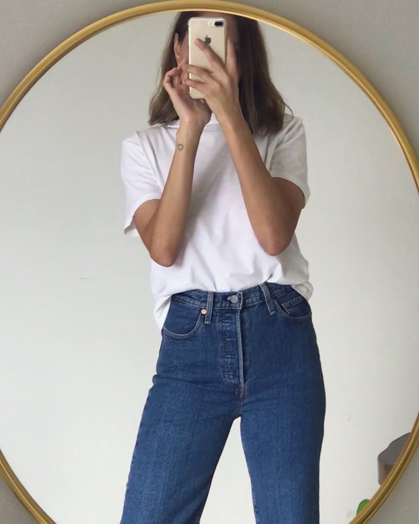 Jeans levi's Ribcage Straight Ankle Azul