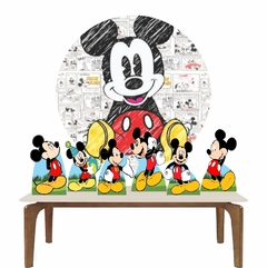 Imagem do Painel Tecido Redondo + 6 Displays Mickey