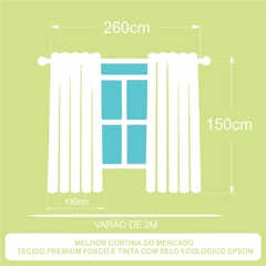 Imagem do Cortina Infantil Frozen 2 - 2,60x1,50 - Tecido Premium