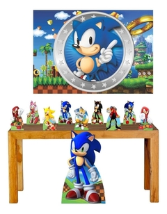 Super Kit Sonic Decoração Totem Displays + Painel