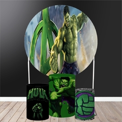 Trio Capa Cilindro + Painel Redondo Hulk Vingadores - comprar online