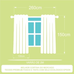Cortina Pequena Sereia Infantil 2,60x1,50 - Tecido Premium - loja online