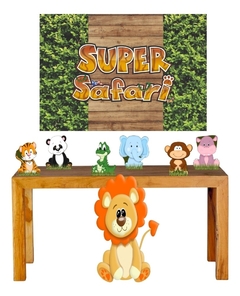 Super Kit Safari Baby Decoração Totem Displays + Painel