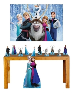 Super Kit Decoração Festa Totem Display Frozen Painel 100x70