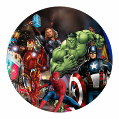 Painel Tecido Redondo Vingadores Marvel Decoração Festa na internet