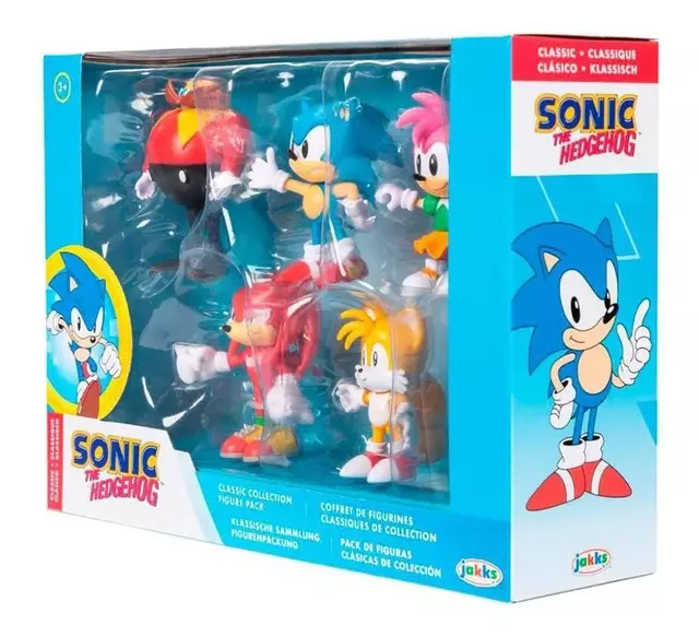 Kit 6 bonecos da turma do Sonic (modelos a escolher) (Sonic, Tails, Dr  Robotnik, Knucles, Amy)