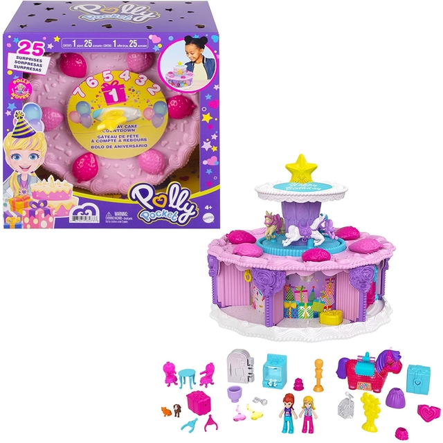 Polly, Bolo De Aniversário, Mattel, GYW06 : : Brinquedos e  Jogos