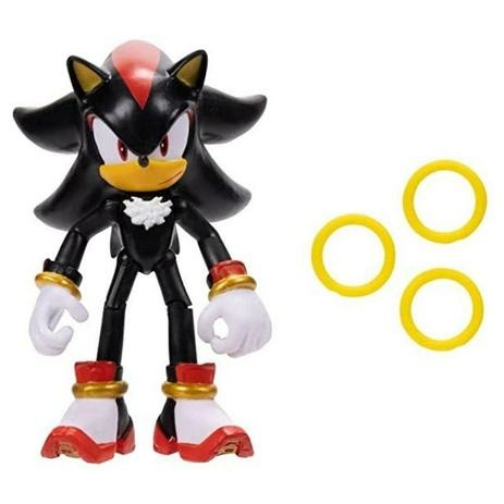 Boneco Sonic The Hedgehog - Shadow 11 Pontos Articulações 10 cm