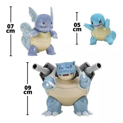 Compre Pokemon - 3 Figuras - Squirtle, Wartortle e Blastoise aqui na Sunny  Brinquedos.