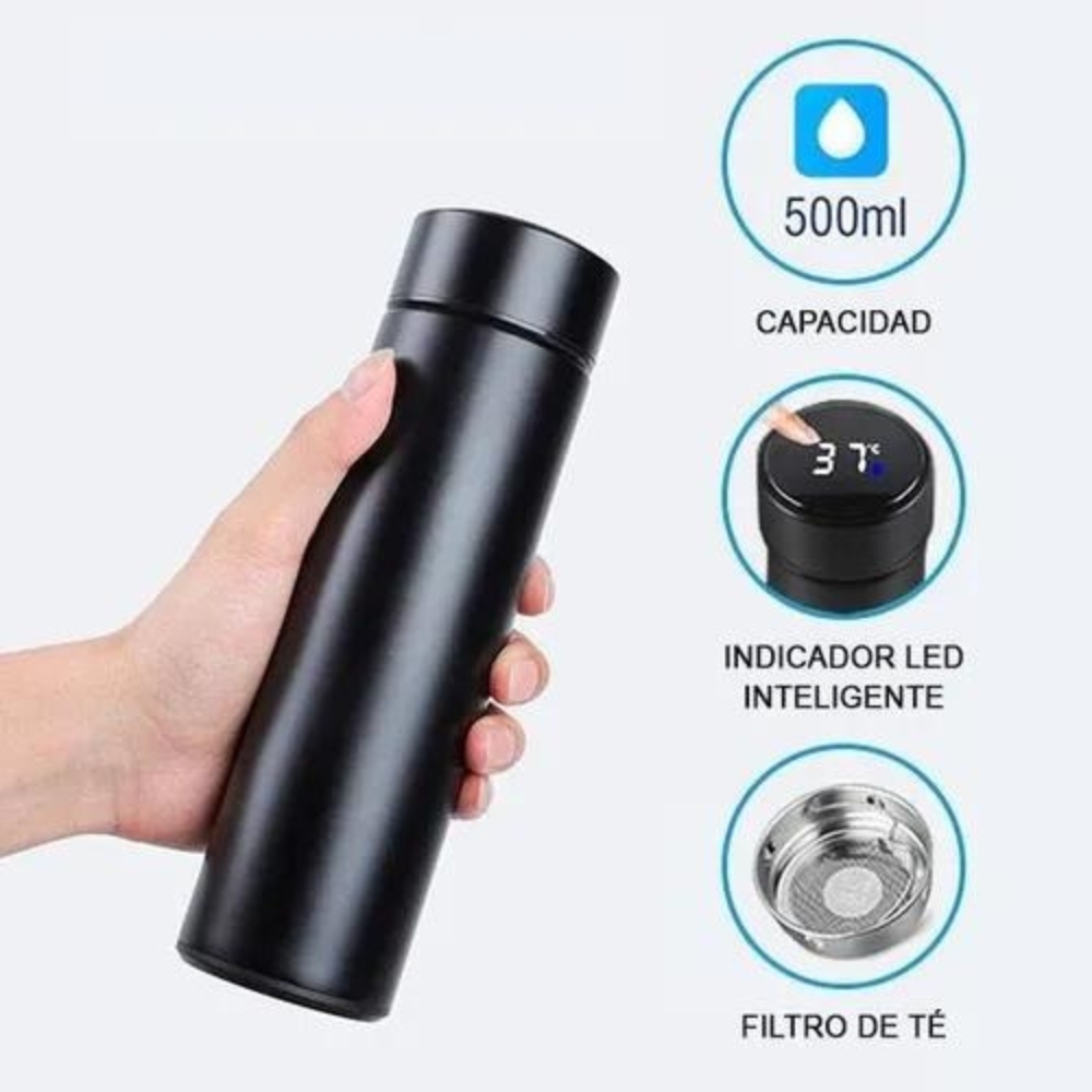 Termo Inteligente Caliente y Frio Led 500ml con Filtro GENERICO