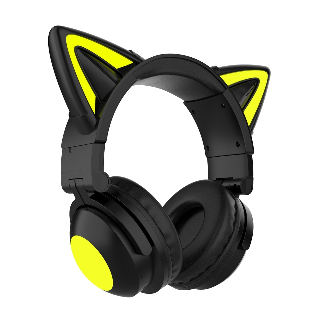 Fone gamer bluetooth orelha gato sem fio