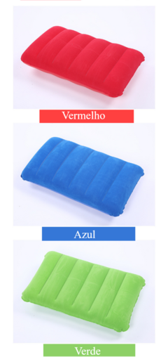 Almofada de descanso dobrável, inflável e multicolorido para viagem / travesseiro de descanso portátil para uso ao ar livre - loja online