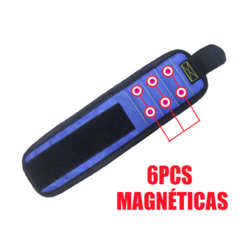 Pulseira magnética com 6 ímãs fortes - eletricista/parafuso/ kit sucção magnética - comprar online