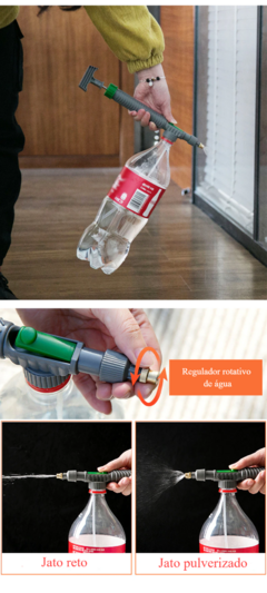 Ferramenta de Rega de Jardim - Bomba de Ar de Alta Pressão Manual Garrafa Pet - WebShopp