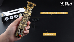 Máquina de corte cabelo elétrico T9 USB recarregável barbeador homem aparador para barbeiro profissional aparador barba - WebShopp
