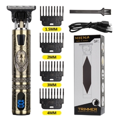 Máquina de corte cabelo elétrico T9 USB recarregável barbeador homem aparador para barbeiro profissional aparador barba na internet