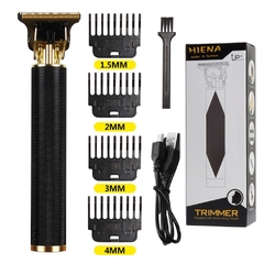 Máquina de corte cabelo elétrico T9 USB recarregável barbeador homem aparador para barbeiro profissional aparador barba