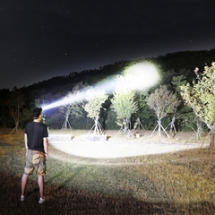 Lanterna de cabeça com luz de led, super brilhante, forte , ideal para áreas externas, casa, pesca noturna e com longo alcance.