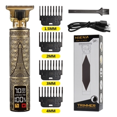 Máquina de corte cabelo elétrico T9 USB recarregável barbeador homem aparador para barbeiro profissional aparador barba - WebShopp