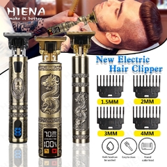 Máquina de corte cabelo elétrico T9 USB recarregável barbeador homem aparador para barbeiro profissional aparador barba - comprar online