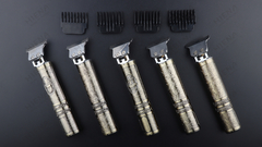 Imagem do Máquina de corte cabelo elétrico T9 USB recarregável barbeador homem aparador para barbeiro profissional aparador barba