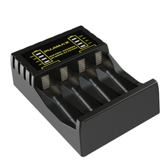 Carregador de bateria para aaa/aa bateria recarregável Voxlink 4 slot com indicador led ni-mh/ni-cd e proteção contra curto-circuito