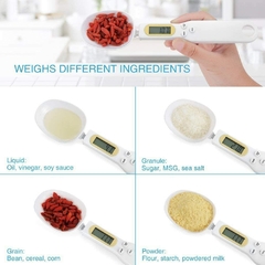 Colher de medição de peso de alimentos digital LCD - até 500g - comprar online