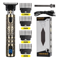Máquina de corte cabelo elétrico T9 USB recarregável barbeador homem aparador para barbeiro profissional aparador barba na internet