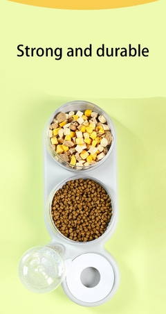 Alimentador Automático de comida de gato, Dispensador de Água Pet, Suporte Elevado, Alimentador de Pet - loja online