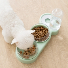 Alimentador Automático de comida de gato, Dispensador de Água Pet, Suporte Elevado, Alimentador de Pet