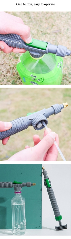 Ferramenta de Rega de Jardim - Bomba de Ar de Alta Pressão Manual Garrafa Pet - WebShopp