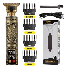 Máquina de corte cabelo elétrico T9 USB recarregável barbeador homem aparador para barbeiro profissional aparador barba - comprar online