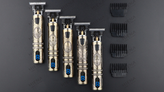 Máquina de corte cabelo elétrico T9 USB recarregável barbeador homem aparador para barbeiro profissional aparador barba - comprar online