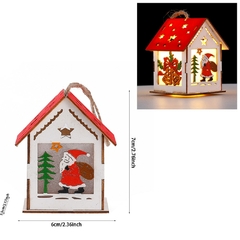 Casinha de Madeira Luminosa Luz LED de Natal - loja online