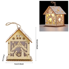 Casinha de Madeira Luminosa Luz LED de Natal - WebShopp