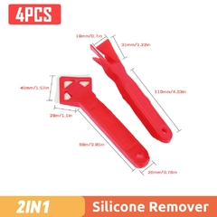 Raspador cola 5 em 1, removedor de calafeto, faca ângulo, espátula, 4pcs, cola piso, ferramenta remoção do molde - WebShopp