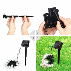 Luzes solares de LEDs para jardim à prova d'água