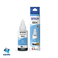 Botella de tinta Epson T664 70ml Cyan