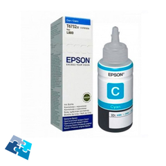 Botella de tinta Epson T673 70ml Cyan