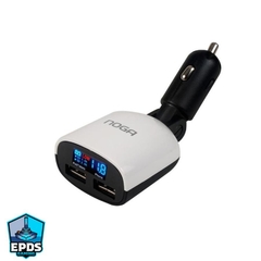 NOGA CAR-USB 18 CARGADOR USB 12V 3.4A 2 PUERTOS DISPLAY DIGITAL