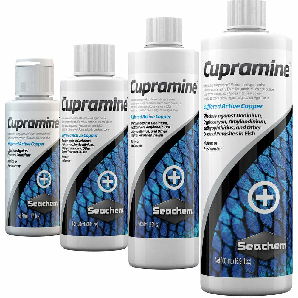 Seachem Cupramine Cobre para el tratamiento de oodinium o terciopelo