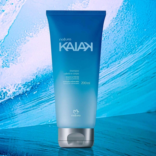 Kit Kaiak Desodorante Colônia Masculino + Shampoo Cabelo e Corpo - Natura