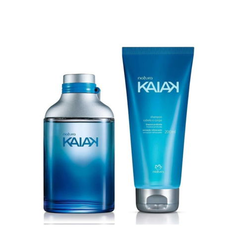 Kit Kaiak Desodorante Colônia Masculino + Shampoo Cabelo e Corpo - Natura