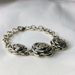 Pulseira de Rosas em Prata Bali Eletroformação na internet