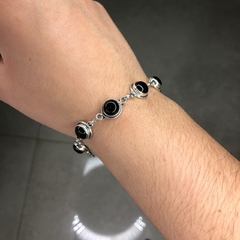 Pulseira em Prata 925 com Pedras Naturais