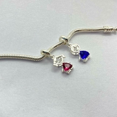 BERLOQUE MENINO/MENINA ZIRCONIA CORAÇÃO PRATA 925
