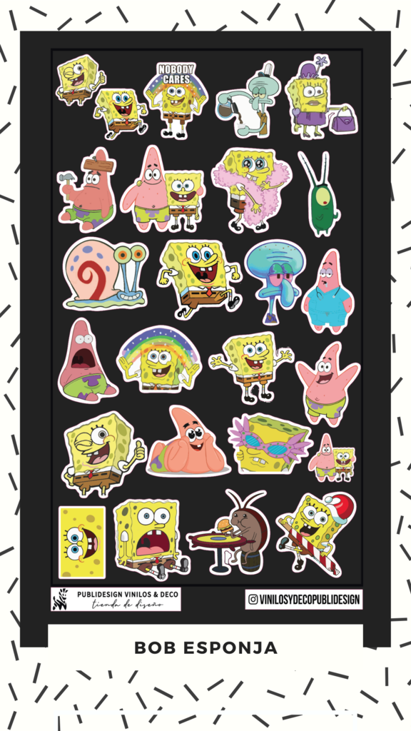 Sticker Bob Esponja· Calcos · Vinilos · Pegatinas · Termo