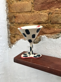 Taça Gioconda com pintas azuis