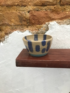 Mini Cumbuca com listras azuis