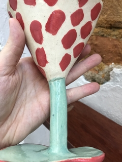 Taça Gioconda com pinceladas rosa - Venere in ceramica